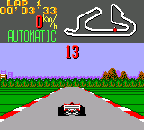 Super Monaco GP - Game Gear game screenshot (1990) by Sega